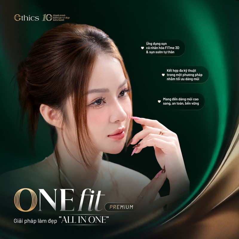 Nâng mũi ONE fit: Cá nhân hóa dáng mũi cùng sụn FITme 3D